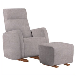 Dutailier Etna Upholstered Harvest Glider Chair in Snow