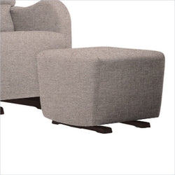 Dutailier Upholstered Espresso Ottoman