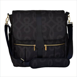 JJ Cole Backpack Diaper Bag In Black And Gold