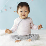 Skip Hop Layette Side Snap Long Sleeve Bodysuit in Pink (Set of 2)