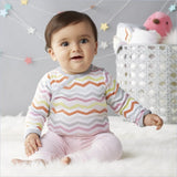 Skip Hop Layette Side Snap Long Sleeve Bodysuit in Pink (Set of 2)