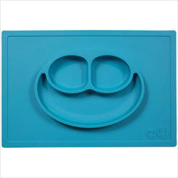 ezpz Less Mess Happy Mat  Plate and Placemat in Blue