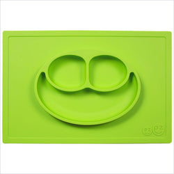 ezpz Less Mess Happy Mat  Plate and Placemat in Lime
