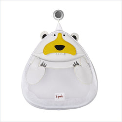 3 Sprouts Polar Bear Bath Storage in White