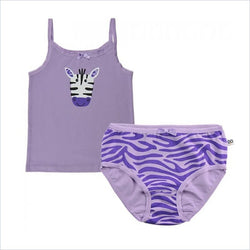 Zoocchini Organic Girls Cami and Underwear Set in Zebra