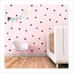 Trendy Peas Wall Decals Hearts in Black