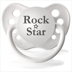 Ulubulu Silicone Pacifiers Rock Star in White