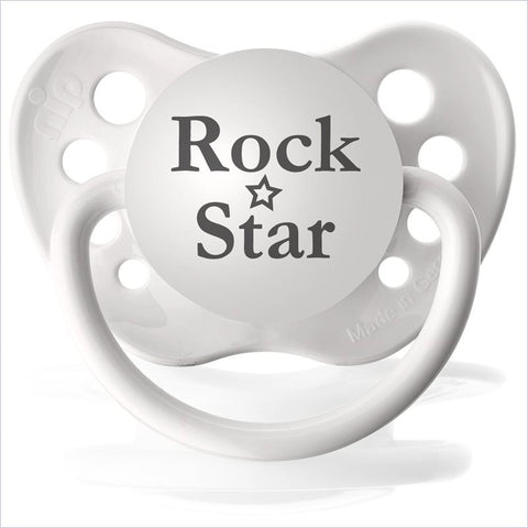 Ulubulu Silicone Pacifiers Rock Star in White