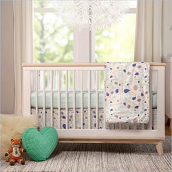 Babyletto Scoot 3-in-1 Convertible Crib in White and Washed Natural Finish