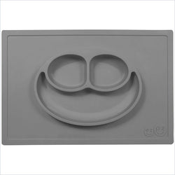 ezpz Less Mess Happy Mat  Plate and Placemat in Grey