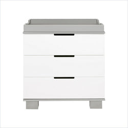 Babyletto Modo 3-Drawer Wood Changing Table in Grey and White