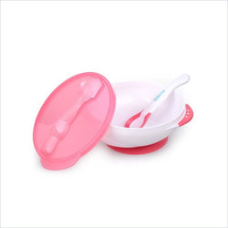 Kidsme Suction Bowl Set With Ideal Temperature Spoon in Lavender