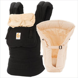 Ergobaby Bundle of Joy Baby Carrier in Black/Camel and Camel Insert