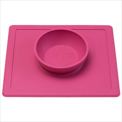 ezpz Less Mess Happy Bowl and Placemat in Pink