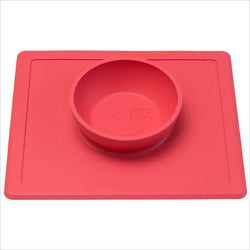 ezpz Happy Bowl and Placemat in Coral