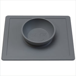 ezpz Happy Bowl and Placemat in Grey