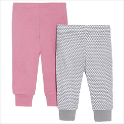 Skip Hop Layette Triangles Pants in Pink (Set of 2)
