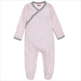 Skip Hop Layette Triangles Side Snap Footie in Pink