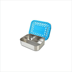 LunchBots Trio Lunchbox in Aqua Dots
