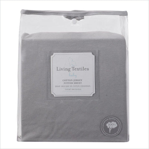 Living Textiles Bennet Jersey Fitted Sheet in Grey