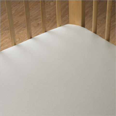 Living Textiles Willow Jersey Fitted Sheet in White