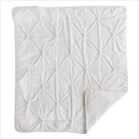 Living Textiles Willow Jersey Pintuck Comforter in White