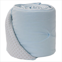 Living Textiles Jersey Pintuck Bumper in Blue
