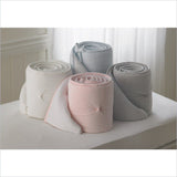 Living Textiles Jersey Pintuck Bumper in Pink