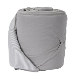 Living Textiles Jersey Pintuck Bumper in Grey
