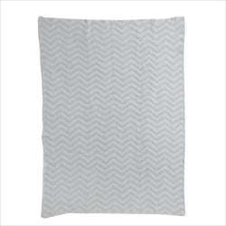 Living Textiles Chevron Blanket in Blue