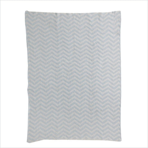 Living Textiles Chevron Blanket in Blue