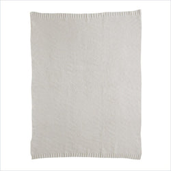 Living Textiles Chevron Blanket in White