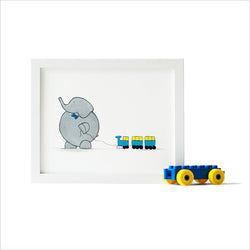 Shenasi Concept Elephant With Train Print
