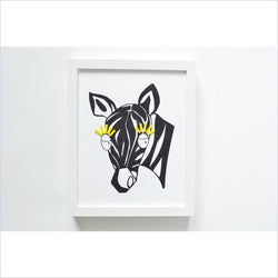 Shenasi Concept Fiesta Zebra Print  With Fabric Eyelashes