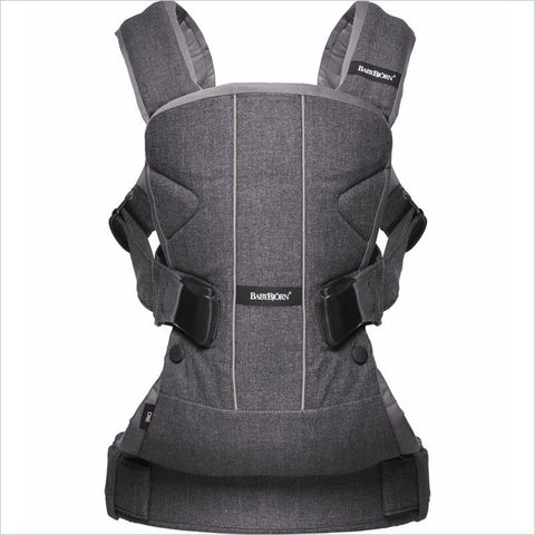 BabybjÃ¶rn Baby Carrier One In Denim Gray And Dark Gray Cotton Mix
