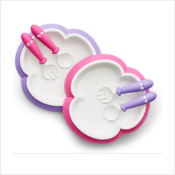 BabybjÃƒÂ¶rn Plate Spoon and Fork In Pink and Purple (2 Pack)