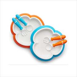 BabybjÃƒÂ¶rn Plate Spoon And Fork In Orange and Turquoise (2 Pack)