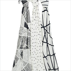 Aden + Anais Swaddle in Midnight (Set of 3)