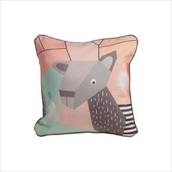 Nurseryworks Menagerie Cubist Print Toddler Pillow in Deer