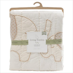 Living Textiles Organic ElephantÂ Applique Coverlet