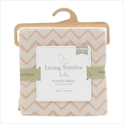 Living Textiles Organic Jersey Fitted Sheet in Peaks