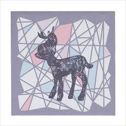 Living Textiles Sparrow Canvas Art Deer Silhouette (15" x 15")