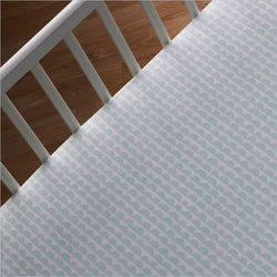 Living Textiles Sparrow Fitted Sheet Mint Scallop