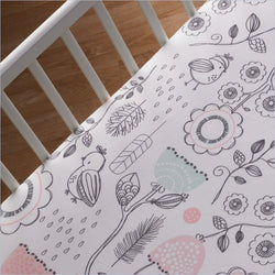 Living Textiles Sparrow Fitted Sheet Sparrow Print