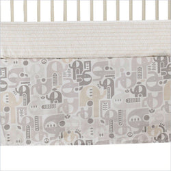 Living Textiles Naturi Bed Skirt Elephant Print