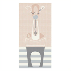 Living Textiles Naturi Canvas Art Giraffe (20" x 10")