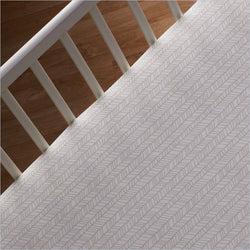 Living Textiles Naturi Fitted Sheet Tan Herringbone