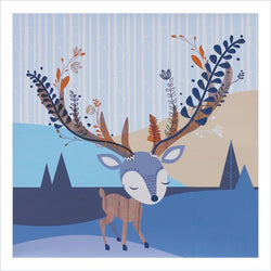 Living Textiles Woods Canvas Art Deer (15" x 15")