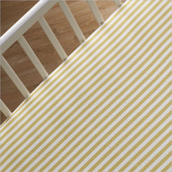 Living Textiles Woods Fitted Sheet Amber Stripe