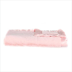 Saranoni Lush with Satin Border Blanket in Light Pink and Light Pink